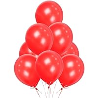 Red Balloons 50 Pack, Large 12 Inch Thick Latex Biodegradable Helium Party Balloons for Birthday, Wedding, Baby Shower, Valentine's Day Events Decoration for Balloon Arch Garland