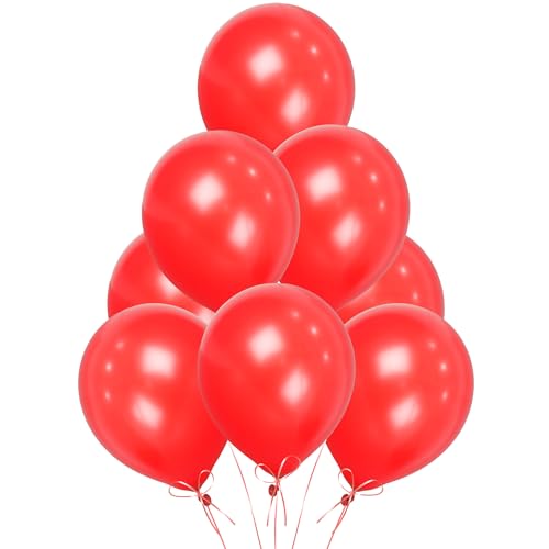 Red Balloons 50 Pack, Large 12 Inch Thick Latex Biodegradable Helium Party Balloons for Birthday, Wedding, Baby Shower, Valentine's Day Events Decoration for Balloon Arch Garland