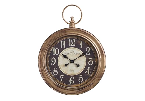 Monarch Specialties I 9092 Clocks, 18 Round, Wall Clock, Antique Brown, Traditional