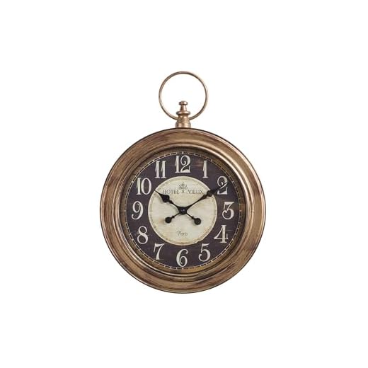 Monarch Specialties I 9092 Clocks, 18" Round, Wall Clock, Antique Brown, Traditional