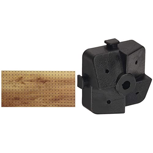 光(Hikari) ヴィンテージボード パンチングボード 有孔ボード 910x600x5.5mm 古木調 穴ピッチ:25mm PGMBD69-2 & 石膏ボード用パンチングボード止め具セット 黒 4セット入 PBST1【セット買い】