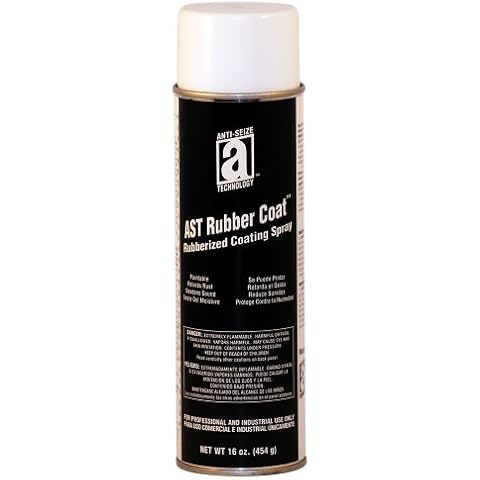 ANTI-SEIZE TECHNOLOGY 17048 AST-Rubber Coat Spray Rubberized Coating Spray, Glossy Black, 16 oz. Cover