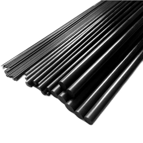 10pcs 500mm Carbon Fiber Rod, Diameter 1mm 1.5 2 2.5 3 4 5 6 7 8mm Solid Carbon Rod For Toy Model Aircraft Kites (Size : 2.5mm)