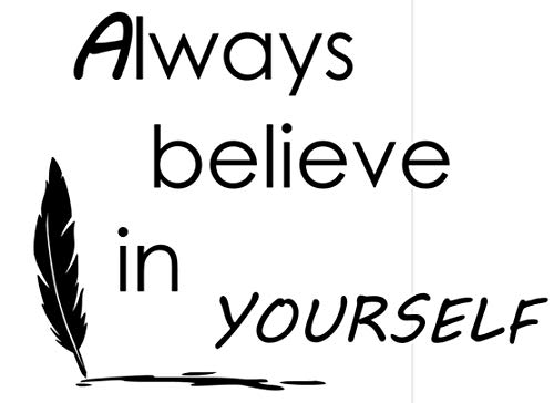 Sticker mural motivation 30 x 25 cm autocollant rose brillant