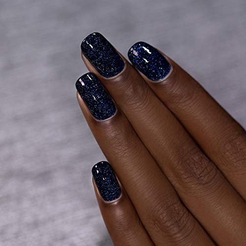 Image of ILNP You Up? - Deep Navy Blue Holographic Nail Polish, 7-Free, Non-Toxic, Vegan, Cruelty Free, 12ml