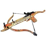 iGlow 80 lb Autumn Camouflage Aluminum Self Cocking Hunting Pistol Crossbow Archery Bow +15 Bolts/Arrows 50