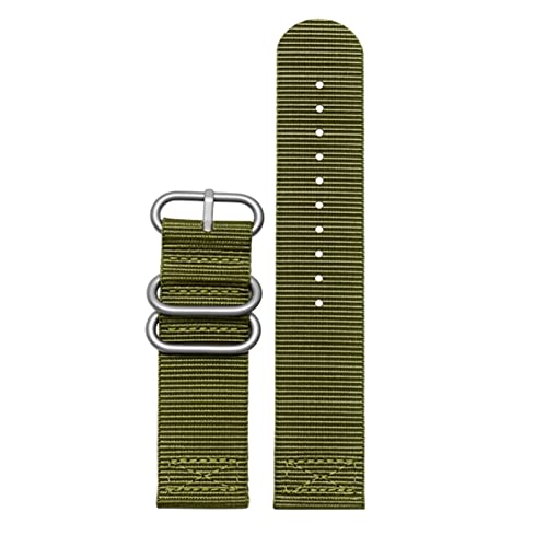 Bracelet de montre en nylon modifié 24 mm vert militaire étanche pour Casio PRG-650 et GA2000