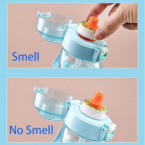 Bottiglia Aromatizzata 650ml Senza BPA – 7 Anelli Profumati Alla Frutta, Sportiva E Antiprovvista, Per Idratazione Gustosa