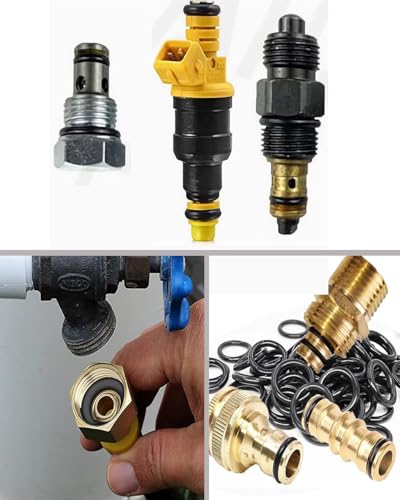Image of 200PCS O Ring for Pressure Washer Gun, Repair Kit, Durable Rubber O Rings, All-Purpose Sealing Solution for Automotive, Plumbing, and Household Repairs, Compact Storage Box Included