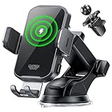 CHGeek Wireless Car Charger Phone Holder Mount, 15W Fast Charging Auto Clamping Phone Holders for Your Car Dashboard Windshield Air Vent Car Accessories for iPhone, Samsung Galaxy, Google Pixel etc