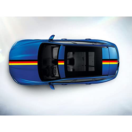 Ramuel 118’’X6’’ Germany Flag Color Stripe Decal Sticker Compatible With Euro Car Such As Audi Bmw Mini Mercedes Volkswagen Hood Roof Side Porsche Volkswagen Exterior Or Interior Decoration(3Mx15Cm) #TOP2