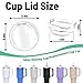 Fabenyok 40 OZ Tumbler Lid Replacement Fit for Stanley Cup, 2 Pack Clear Replacement Lids Fit for Stanley Travel Tumbler, Spill Proof Tumbler Covers for Stanley Cup Accessories (Clear - White)