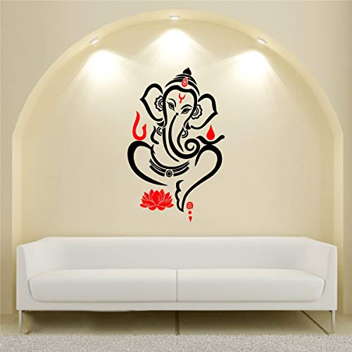 Image of Decal O Decal ' Lord Ganesha with Lotus ' Wall Stickers