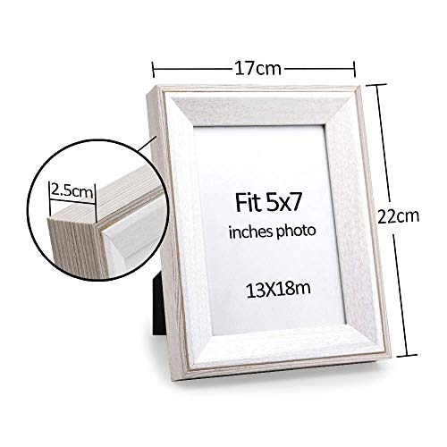 Afuly Fotorahmen 13 x 18 Holz Bilderrahmen mit hellbraunen Rand – Bild 5