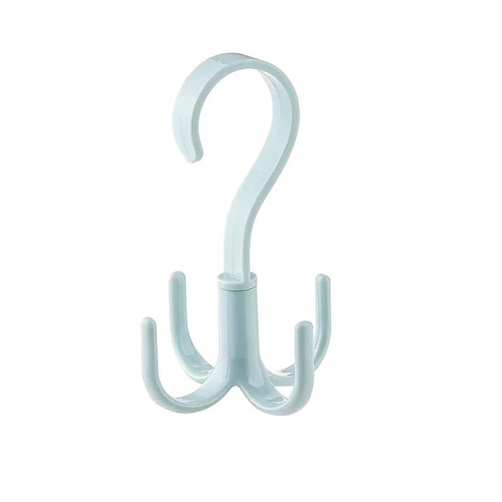 Ilumos 2Pcs Space Saving 360° Rotating Hanger Hooks - Multifunctional Wardrobe Organizer For Clothes, Bags, Scarves, And Belts(Blue)