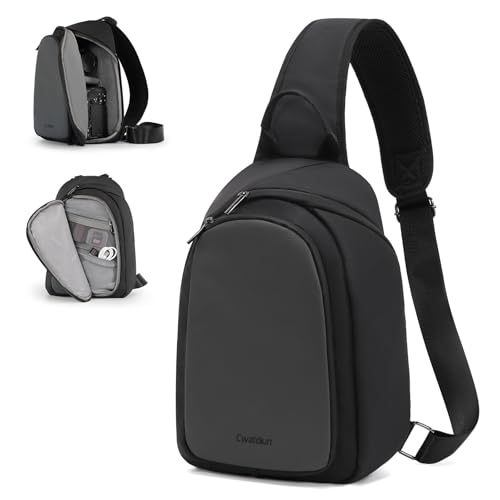 Bolso cámara Cwatcun tipo bandolera pequeño resistente al agua miniatura 1