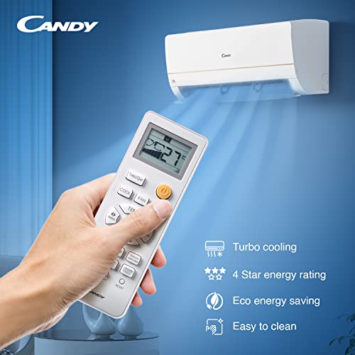 Image of Candy 1.5 Ton 4 Star Dual DC Inverter Split AC (Copper, 2022 Model, C18S4IN-CG, White), Free 1 Year Extended warranty
