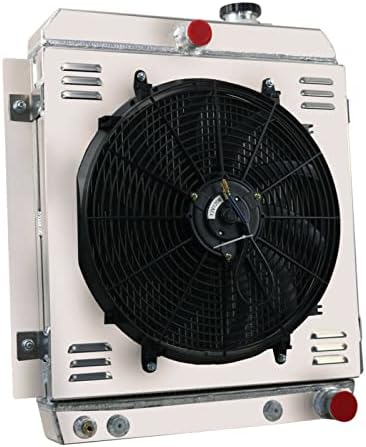 4 Row Aluminum Radiator + Shroud + Fan + Relay For 47-54 Chevy Fleetline Truck/Fleetmaster Truck/Truck 3.8L 4.3L L6 GAS