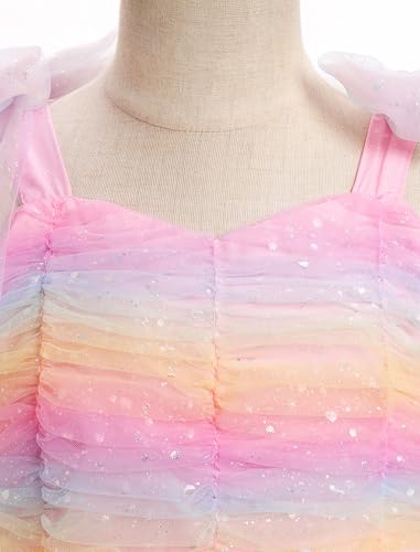 Girls Love Heart Valentine Tulle Tutu Princess Pageant Ruffle Front Layering Skirt Birthday Flower Girl Wedding Dress4