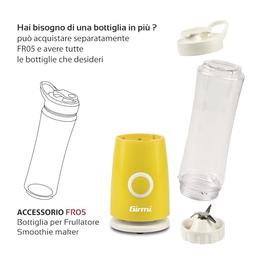 Girmi FR0405 frullatore 0,5 L Frullatore da tavolo 260 W Bianco, Giallo 3 Girmi FR0405 frullatore 0,5 L Frullatore da tavolo 260 W Bianco, Giallo