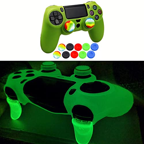 Image of Ps4 Skin, Anti-Slip Shell Cover Case with 10 Joystick Grips Silicone Cover Sticker for PlayStation 4 Controller