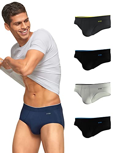 Image of XYXX Men's Uno Micromodal Regular Fit Solid Antimicrobial Briefs with No Marks Waistband (Pack of 5)