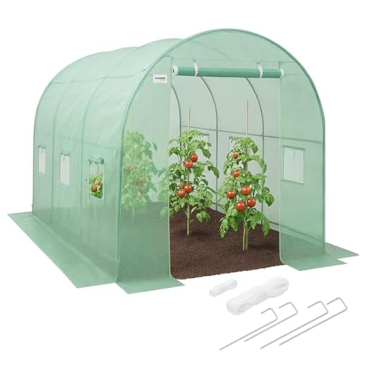 Einstellbares Wasserdruckregelventil G3 / 4 Zoll, 3,3 X 2,0 Zoll, mit Manometer, Gewächshaus-Gartenbewässerungsregler, 140 Psi / 10 Bar Wasserdruck 13 Kanwod Gartengewächshäuser mit Stahlfundament 3x2x2 m, 6m² Foliengewächshaus mit Tür und 6 Fenstern, Tomaten Gewächshaus Winterfest, UV4 Folientunnel 140g/m² aus Stahlrohr