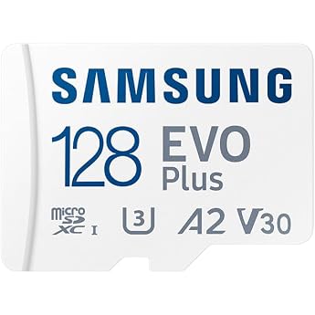 Samsung EVO Plus Micro SD Memory Card 2024 + SD Adapter - 128GB