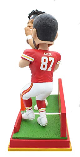 Official Kansas City Chiefs Dual NFL Resin Bobblehead Set - Featuring Football Players Patrick Mahomes & Travis Kelce - Collectible Replica Sports Toy Figures - Licensed Merchandise