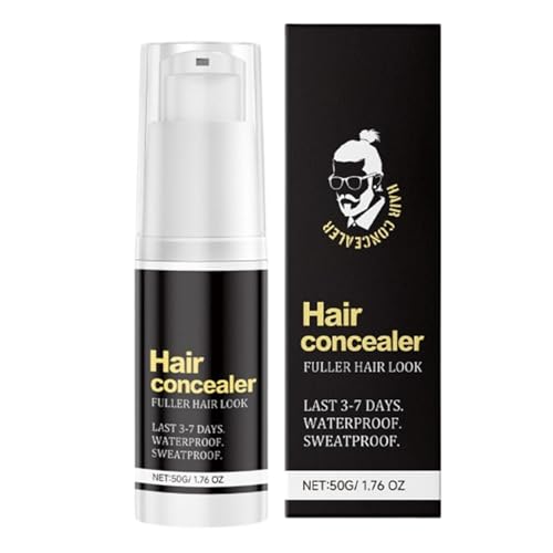 Polvos Retoca Raíces, 50g Cubre Canas Mujer y Hombre, Polvos Volumen Pelo Mujer, Polvo Capilar Oculta Instantáneamente la Pérdida de Cabello, No Mancha