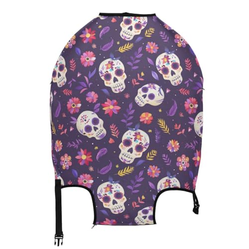 CHIFIGNO Cute Sugar Skull Cover Luggage Protector Luggage Dust Cover with Concealed Zippers for 18-32 Inch Luggage M Fits 22-24 Inch2