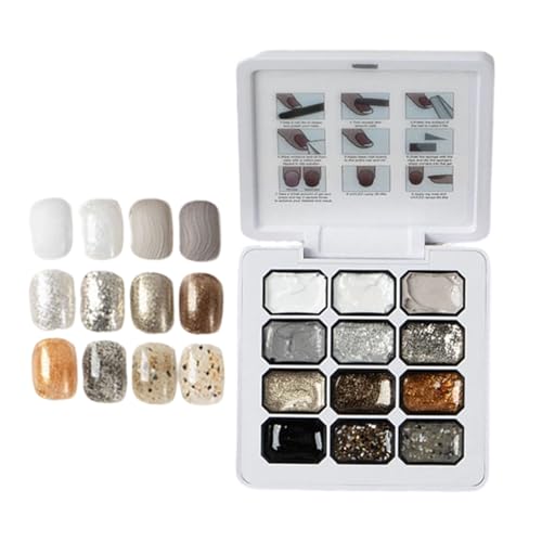 Paleta de Esmaltes en Gel - Paleta de 12 Colores Semisólida en Degradado - Gel Pulidor de Uñas - para Mujeres Adolescentes Madres Hogar Vacaciones Verano Diario