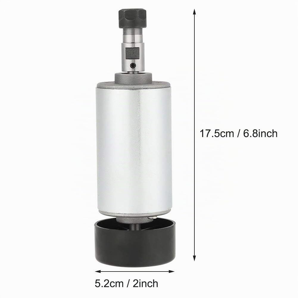 Spindelmotor, 300W 52mm DC 48V CNC Spindel ER11 Luftgekühlter Motor für Graviermaschine Massivholz PCB Schnitzbohren usw,Stabiler Betrieb,Hohe Präzision und Geschwindigkeit