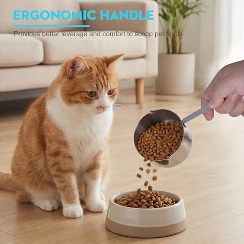 Cuchara medidora para comida de perro de acero inox 2.5 tazas miniatura 5
