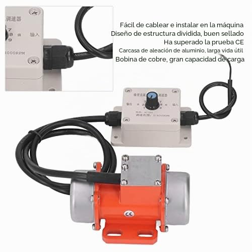 Motor Vibratorio Eléctrico, Fuerza Emocionante 30W 4000RPM Vibración Ajustable sin Escobillas DC de Hormigón con Controlador de Velocidad