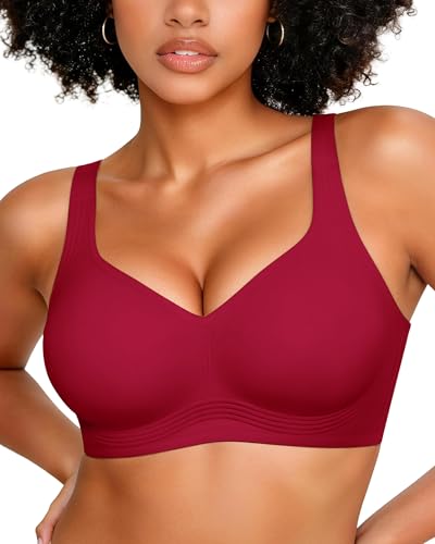 Image of OEAK Womens Wireless Jelly Bras Plus Size Support Push Up Comfortable Bra | no underwire,full coverage,for large breast,minimizer bra,seamless,tshirt bras,everyday bra