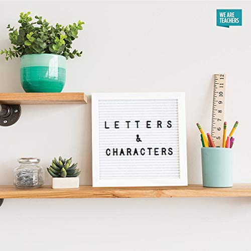 Image of Art Street Letter Board Frame for Decor Display /Announcements /Events /Special Occasion. White Color with Black Letter (3 /4 Inch Letter Size)