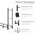 C-Hopetree 4Ft Outdoor Indoor Firewood Rack, Adjustable Metal Log Holder for Fireplace, Heavy Duty Wood Pile Storage Organizer Stacker Stand, Black