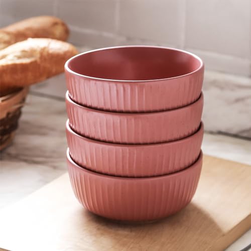 Image of Stone Lain Logan 12 Pieces Stoneware Dinnerware Set, Terracotta