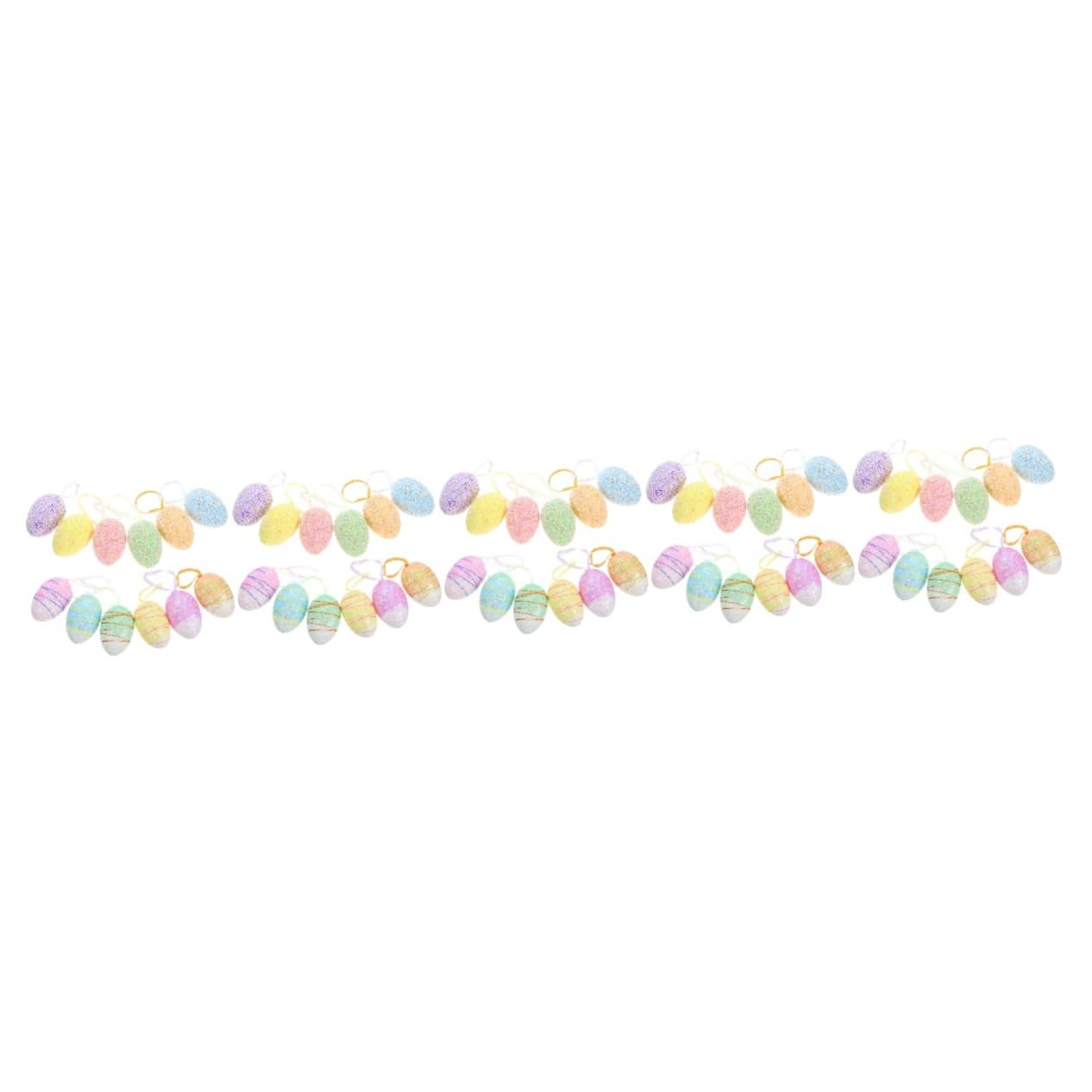 Cabilock 60 Pièces Ornements D'oeufs De Pâques Décor De Pâques Décor D'oeuf De Pâques Accessoire De Décor Suspendu De Scène De Festival Accrocher des Oeufs De Pâques Œuf De Pâques Mousse