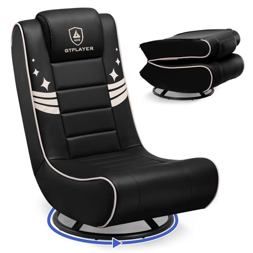 GTPLAYER Floor Gaming Chair Foldable Swivel Floor Chairs for Kids Boys Comfy Video Game Seat with 360° Multipurpose for Gamers