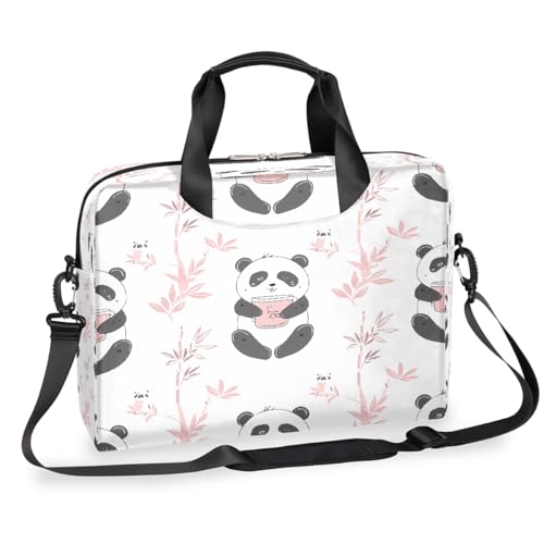 Mexpekil Adorable bolsa para laptop de 13 a 16 pulgadas, diseño de panda para ordenador portátil para mujeres y hombres