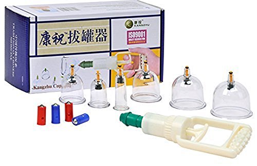 KangzhuKANGZHU6 6-Cup Biomagnetic Chinese Cupping Therapy Set, Multicolored