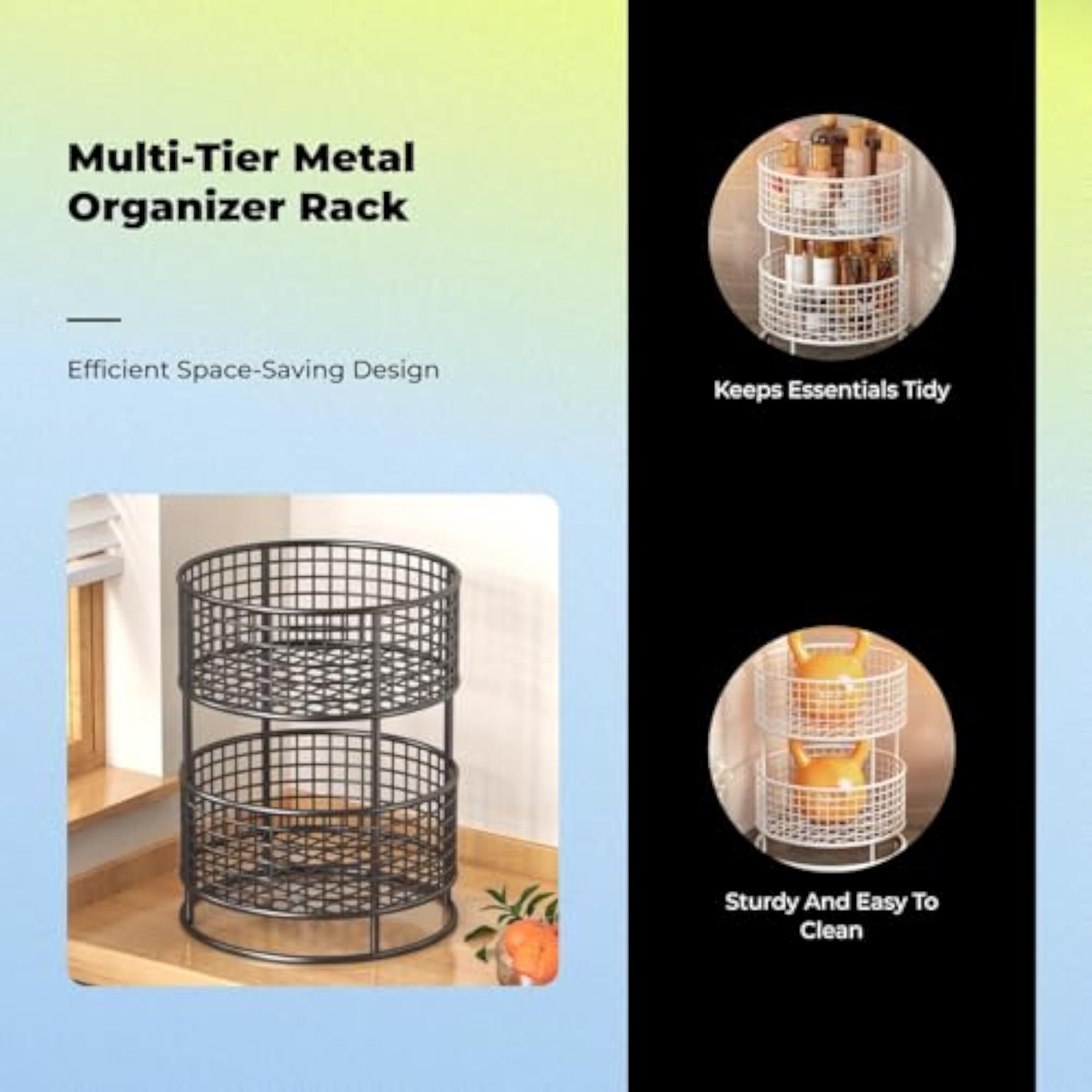 Multi-Functional Bathroom Countertop Storage Rack