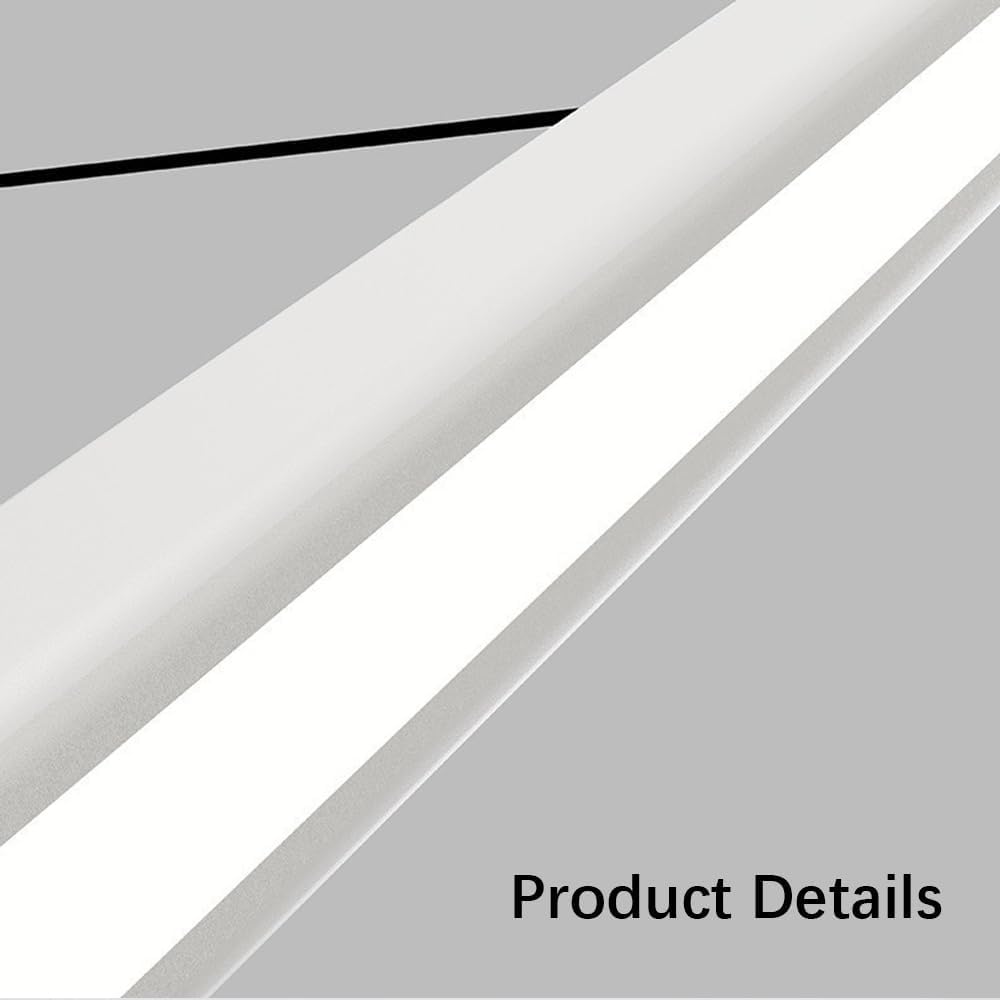 Nowoczesna minimalistyczna liniowa lampa wisząca LED, możliwość przyciemniania, 3000k-6000k, z pilotem, do jadalni, kuchni, na wyspę, do wejścia, garażu, stołu bilardowego (ciemna, 80 cm)
