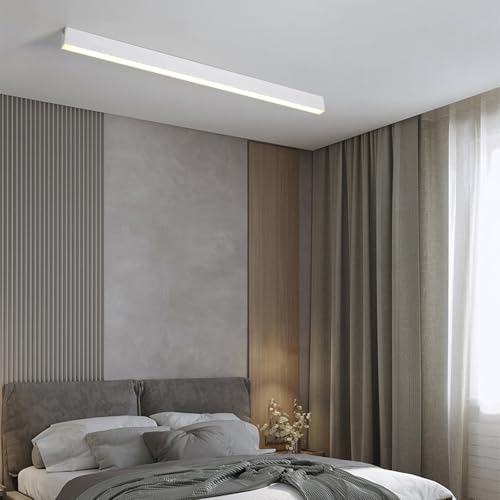 Plafonnier LED ultra fin de 80cm avec luminaire en acrylique rectangulaire pour couloir