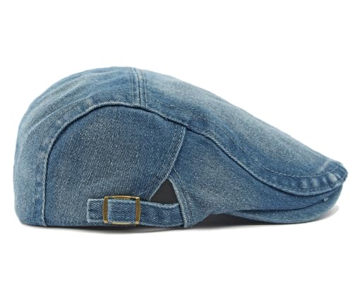 Image of Cotton Newsboy Cap,Breathable Ivy Gatsby Cabbie Beret Hat for Men's Women Driving Hunting Golf