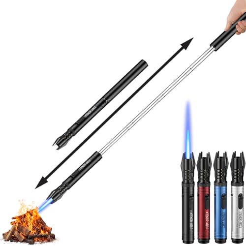XTENDR ARCS Torch Extendable 3 Feet Extra Long Flame Ignitor for Fireplace Stove Candle Lighter for Pilot Light Grilling Camping Firepit Kitchen Outdoor BBQ (Black)