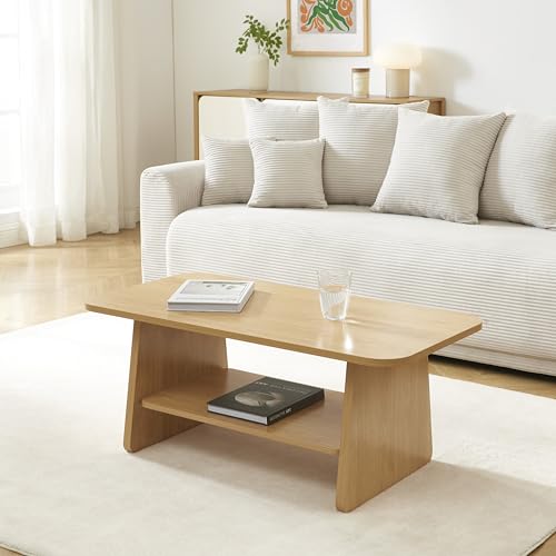 Table basse LANGO effet chêne BAÏTA meuble salon bois clair - 3