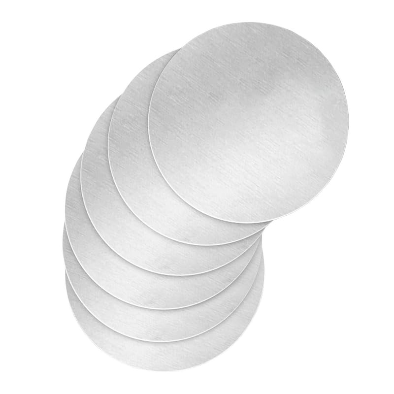 4 Piece/1 Piece 304 Stainless Steel Circular Plate Flat Brushed Metal Polished Board Round Sheet Plates Laser Cutting Sheet (1 Piece-2.5X300MM)